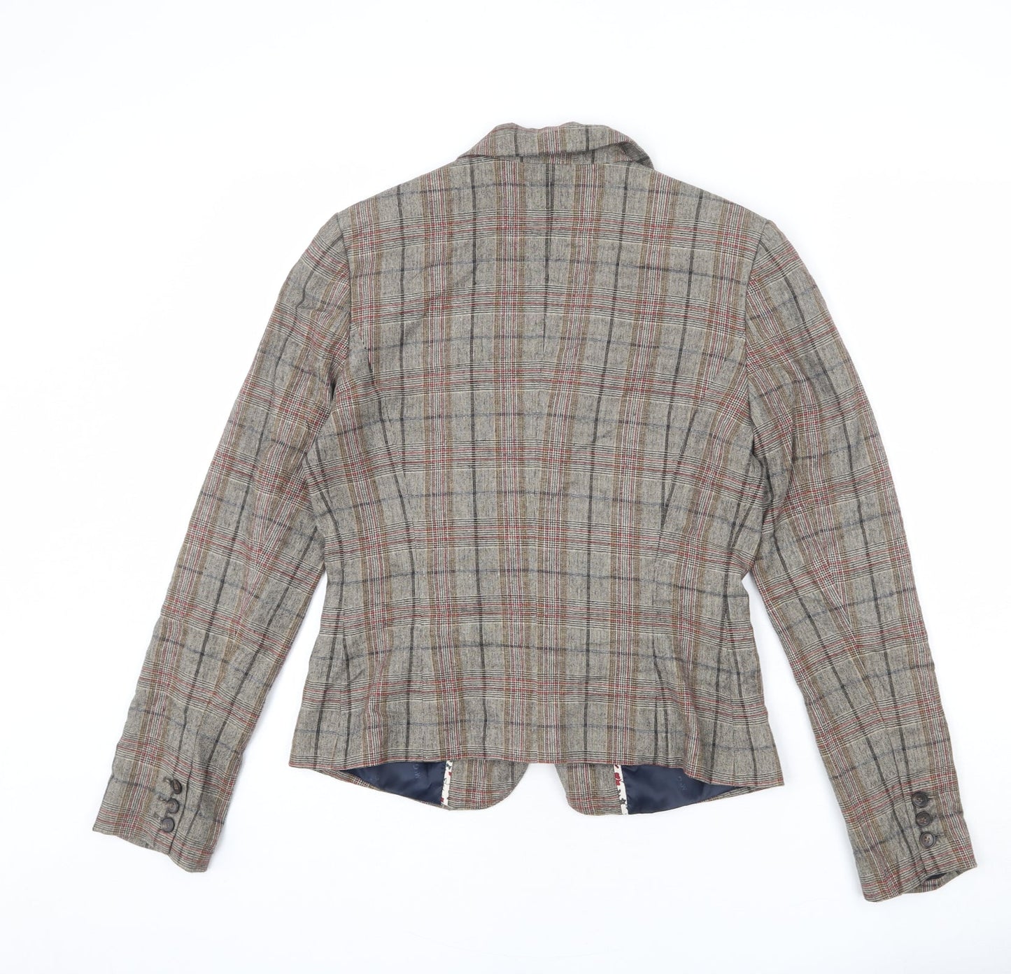 McGregor Womens Multicoloured Plaid Viscose Jacket Blazer Size 12