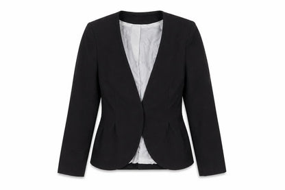 H&M Womens Black Polyester Jacket Blazer Size 12 - Pleated
