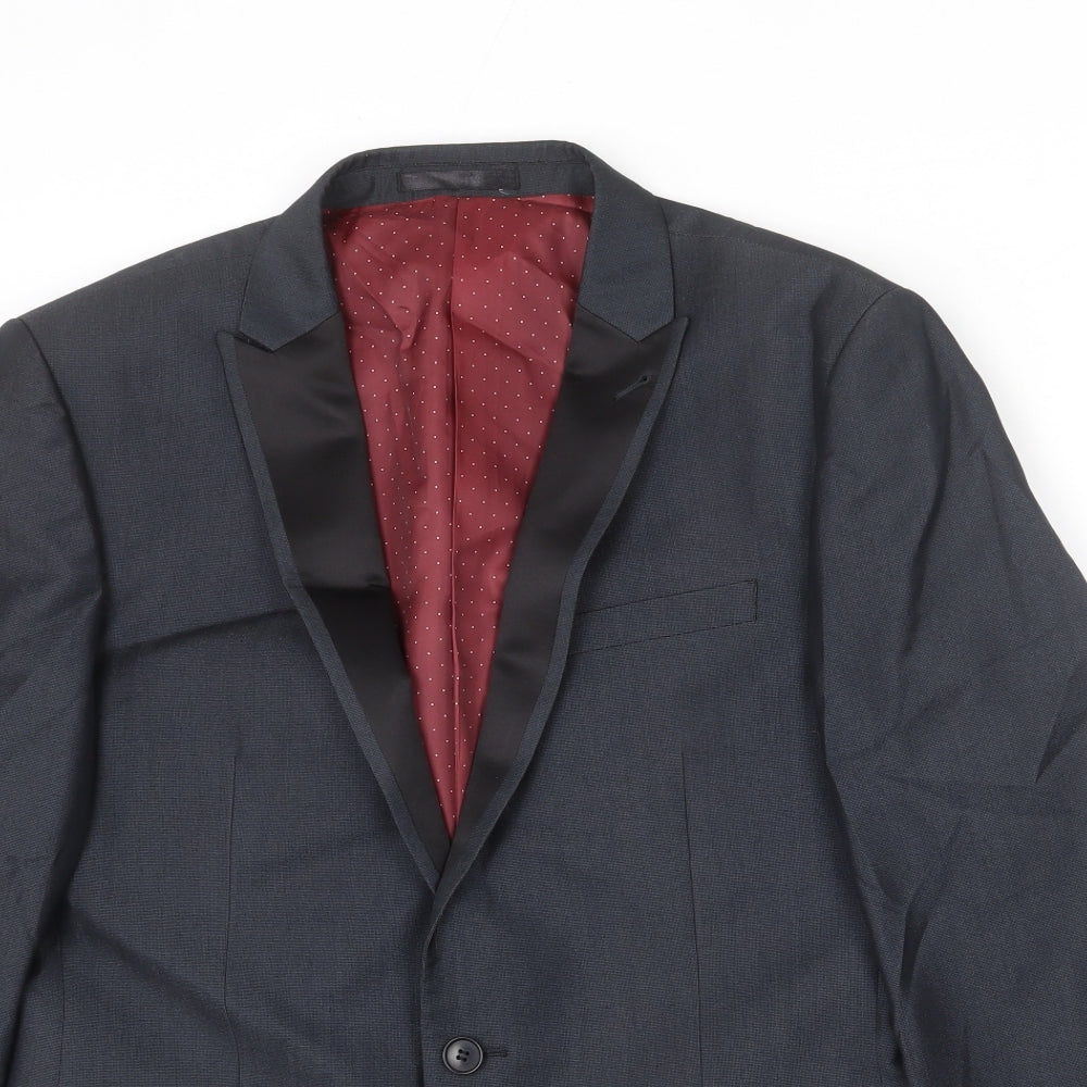 NEXT Mens Grey Polyester Jacket Blazer Size 42 Regular