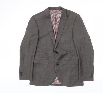 Next Mens Grey Polyester Jacket Blazer Size 36 Regular