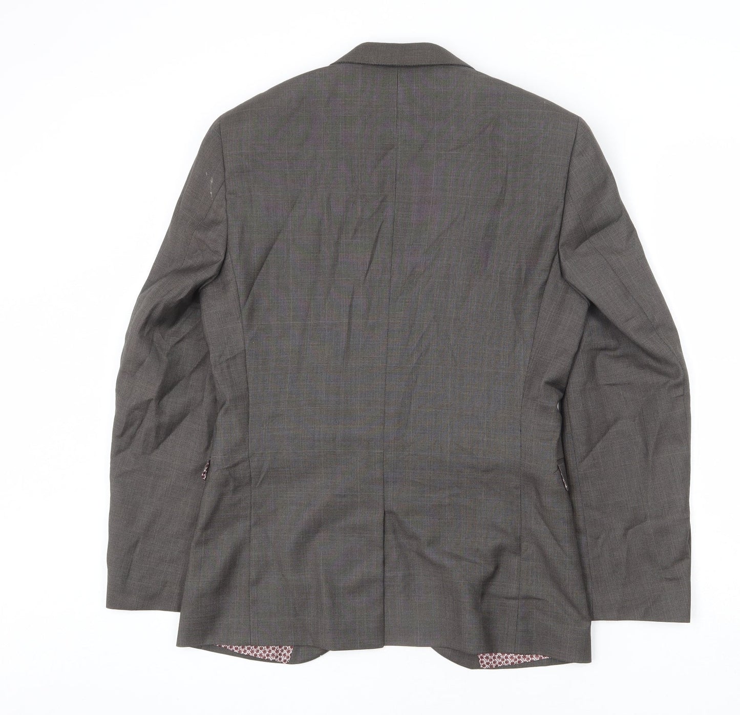 NEXT Mens Grey Polyester Jacket Blazer Size 36 Regular