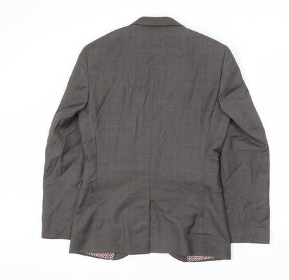 Next Mens Grey Polyester Jacket Blazer Size 36 Regular