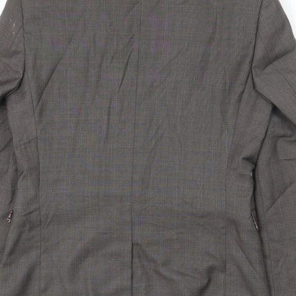 Next Mens Grey Polyester Jacket Blazer Size 36 Regular
