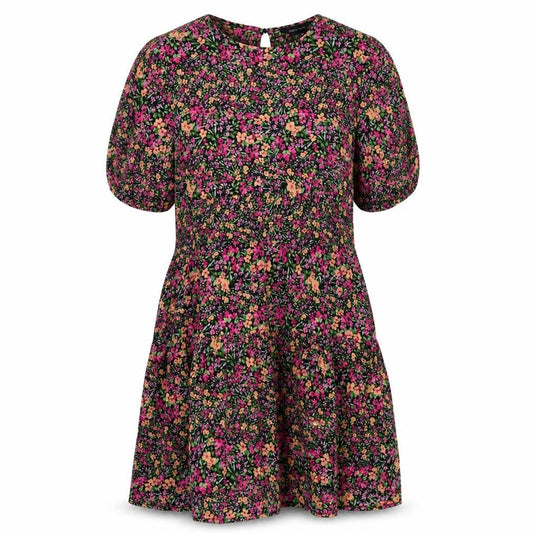 New Look Womens Multicoloured Floral Viscose A-Line Size 8 Round Neck Button