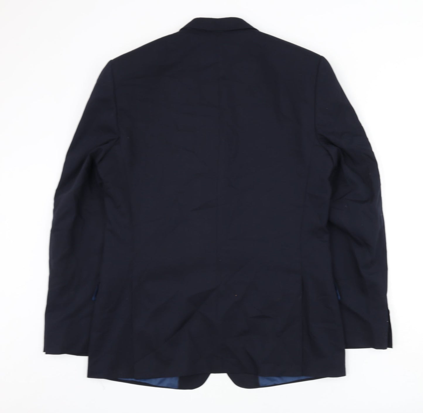 Marks and Spencer Mens Blue Wool Jacket Suit Jacket Size 42 Regular