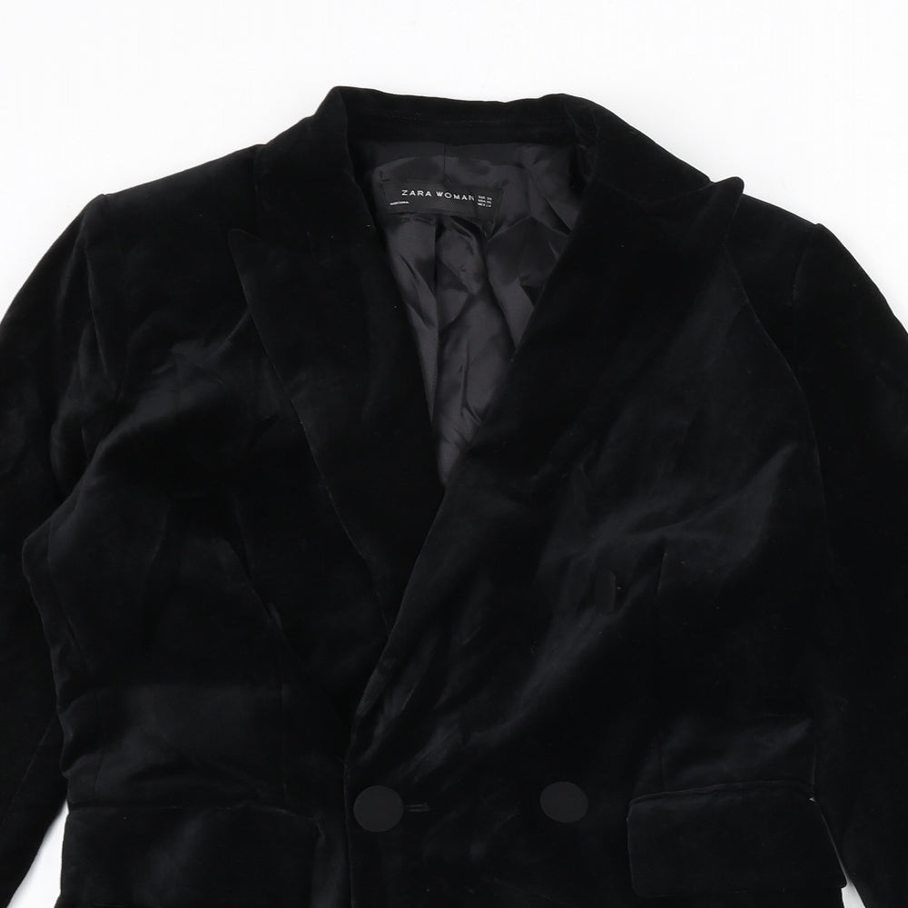 Zara Womens Black Jacket Blazer Size XS Button