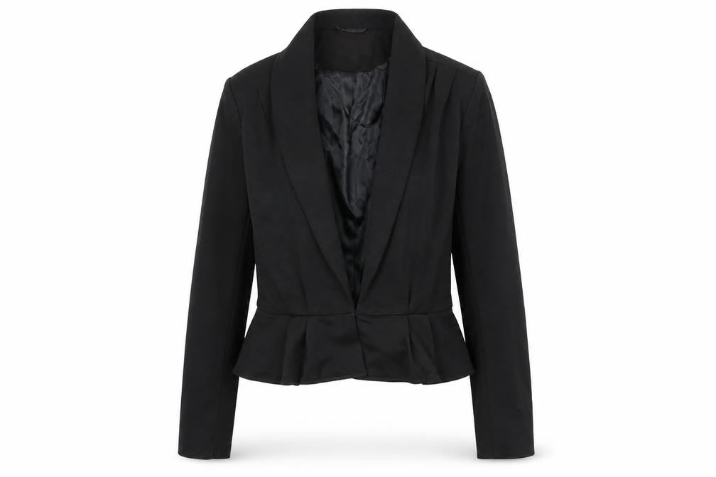Monsoon Womens Black Jacket Blazer Size 12 Hook & Eye
