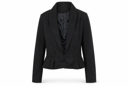 Monsoon Womens Black Jacket Blazer Size 12 Hook & Eye