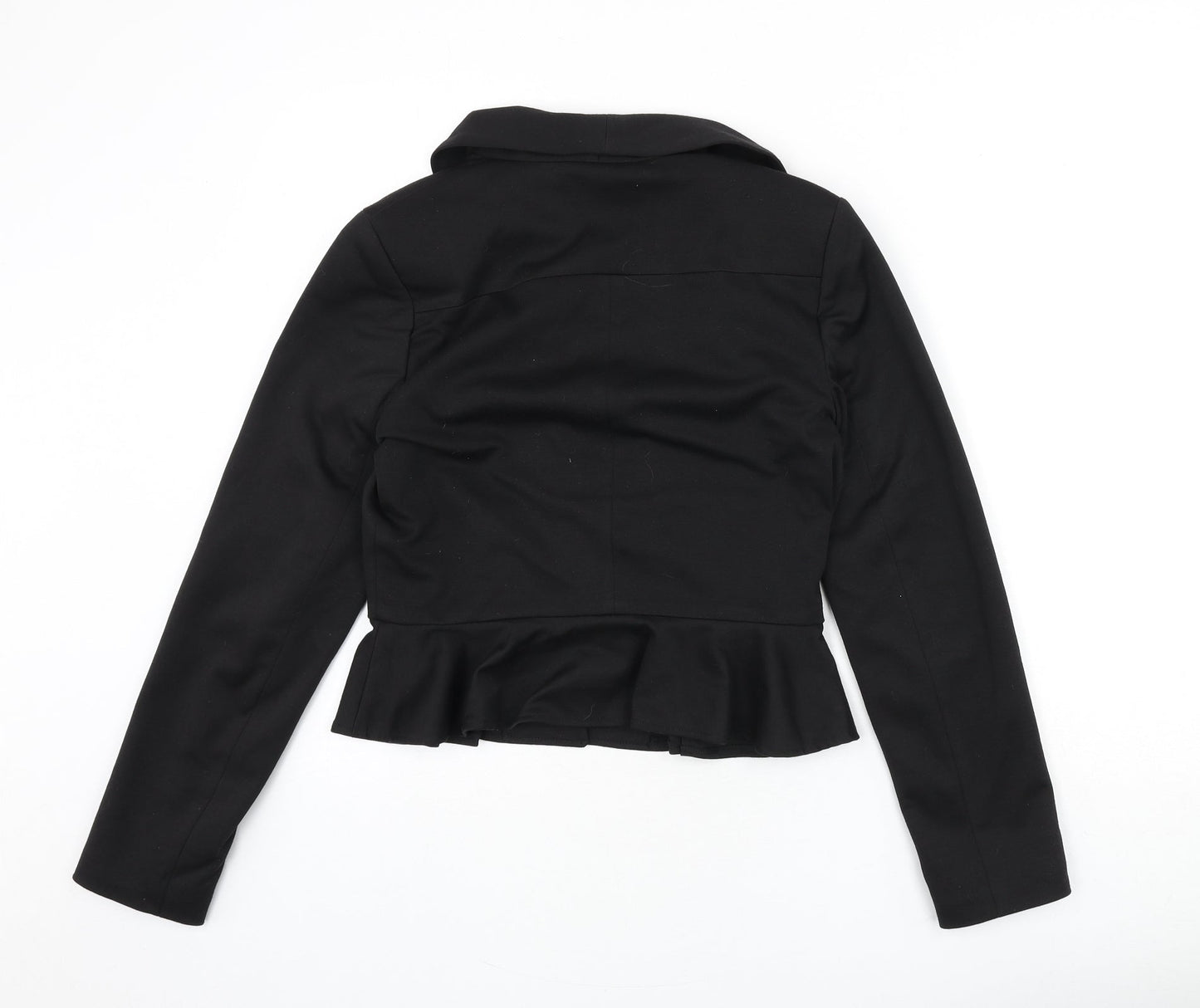 Monsoon Womens Black Jacket Blazer Size 12 Hook & Eye