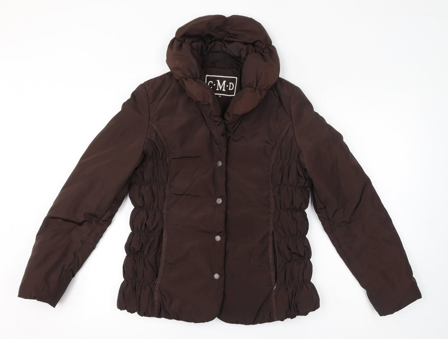 CMP Womens Brown Quilted Jacket Size 10 Button