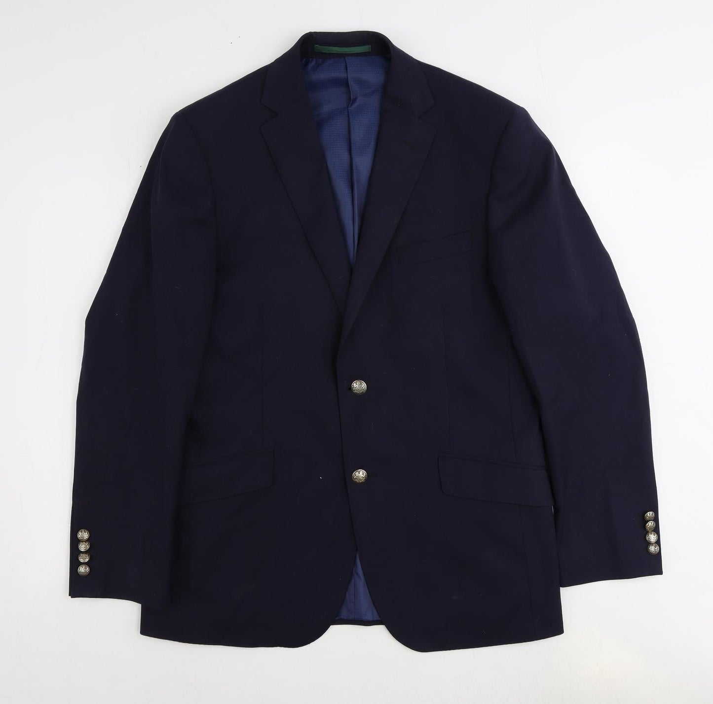 Marks and Spencer Mens Blue Wool Jacket Suit Jacket Size 40 Regular