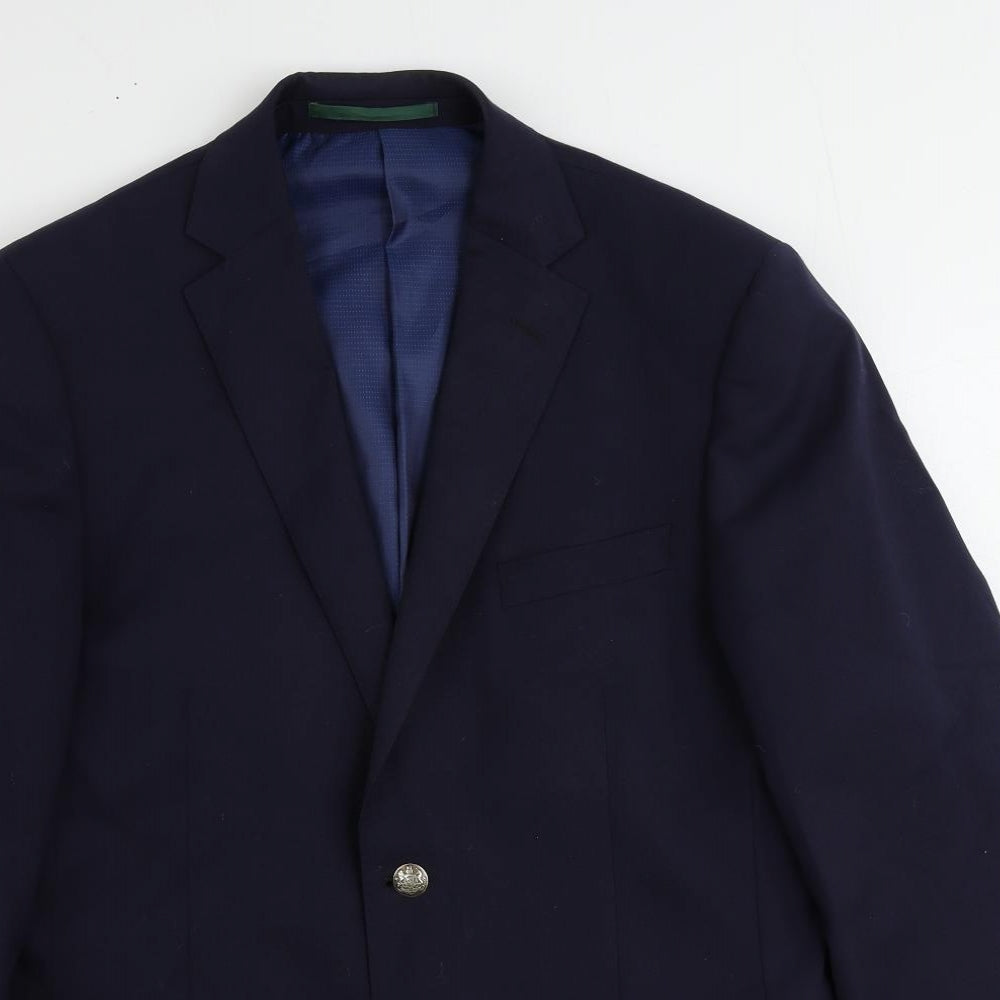 Marks and Spencer Mens Blue Wool Jacket Suit Jacket Size 40 Regular