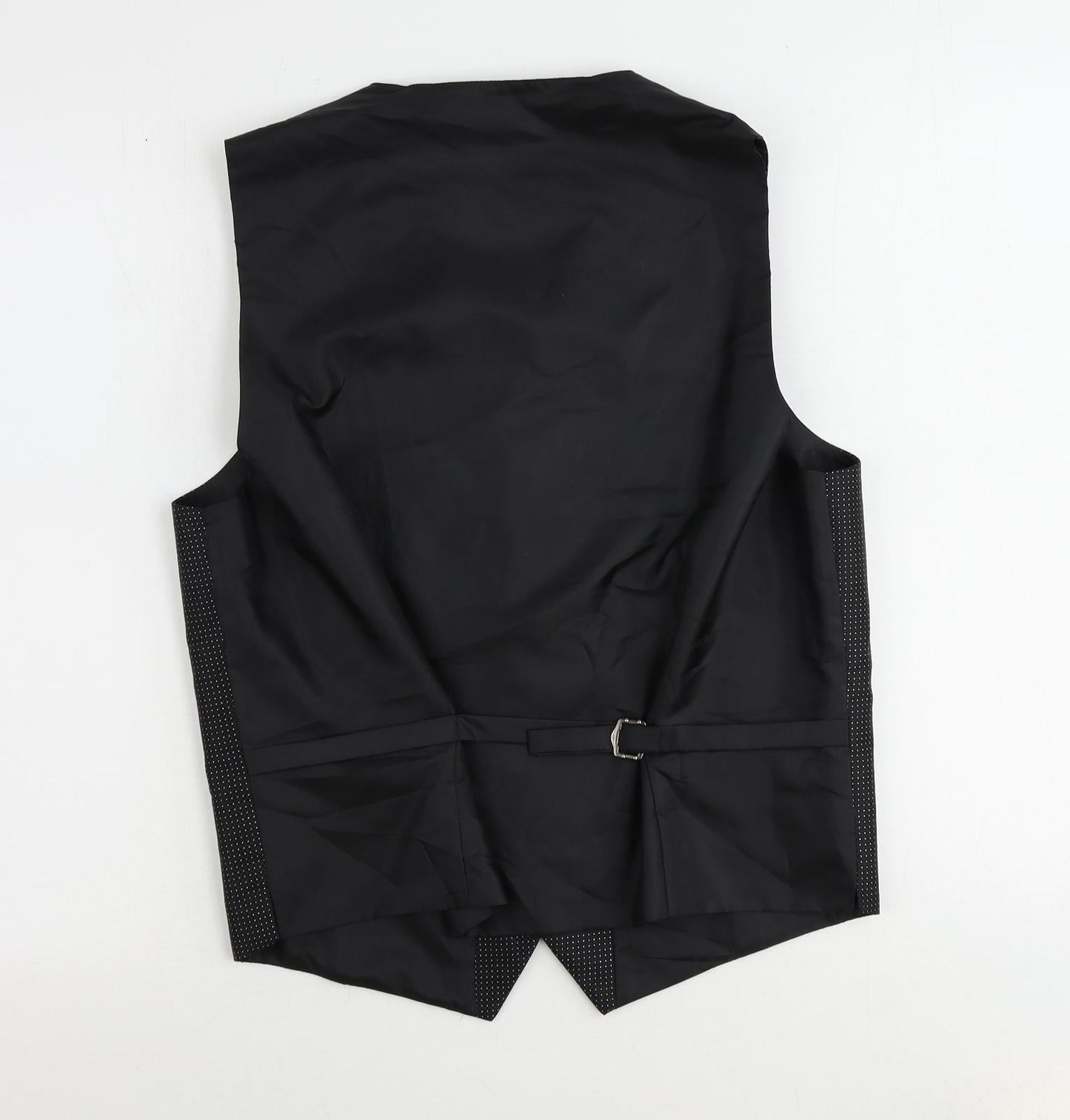 Marks and Spencer Mens Black Polyester Jacket Suit Waistcoat Size 38 Regular