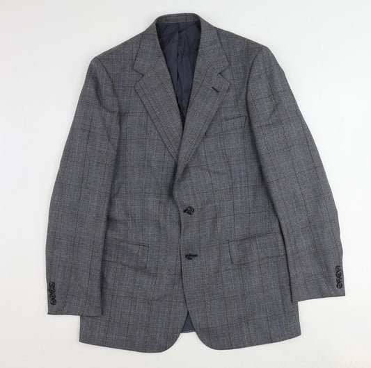 St Michael Mens Blue Wool Jacket Suit Jacket Size 40 Regular