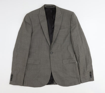 Next Mens Brown Wool Jacket Suit Jacket Size 40 Regular