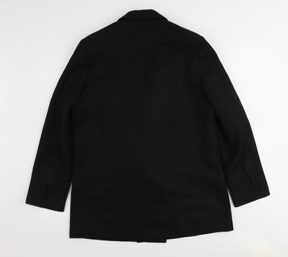 Back view of ASOS women’s black polyester jacket suit jacket, size UK 10