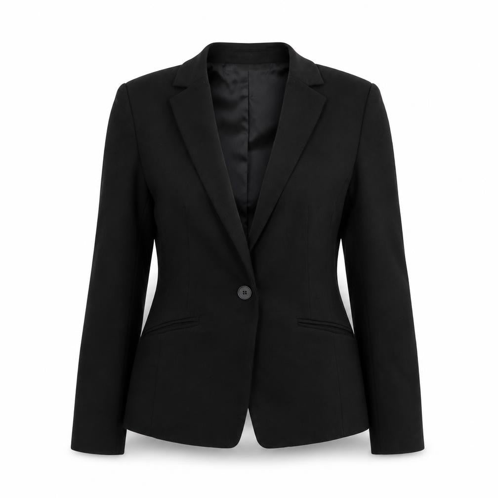 H&M Womens Black Polyester Jacket Blazer Size 6