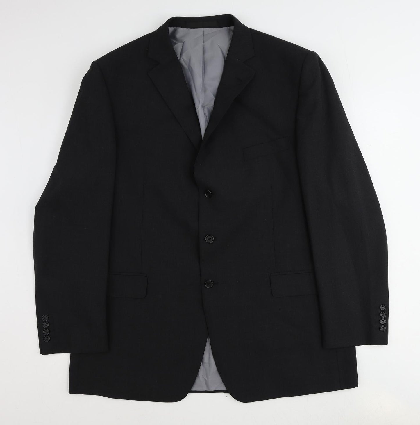Marks and Spencer Mens Grey Polyester Jacket Suit Jacket Size 46 Regular