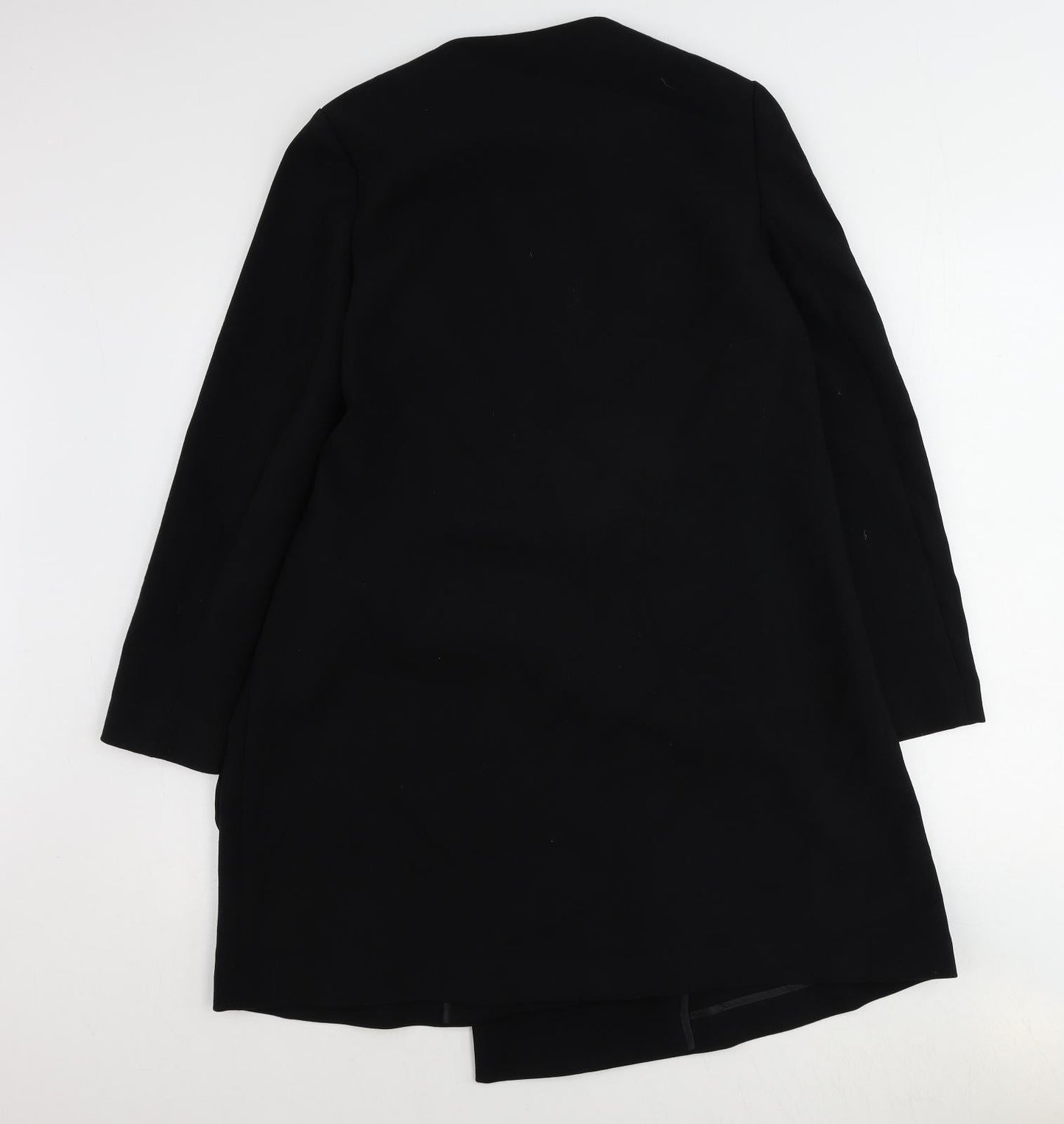 Marks and Spencer Womens Black Overcoat Coat Size 10 Snap