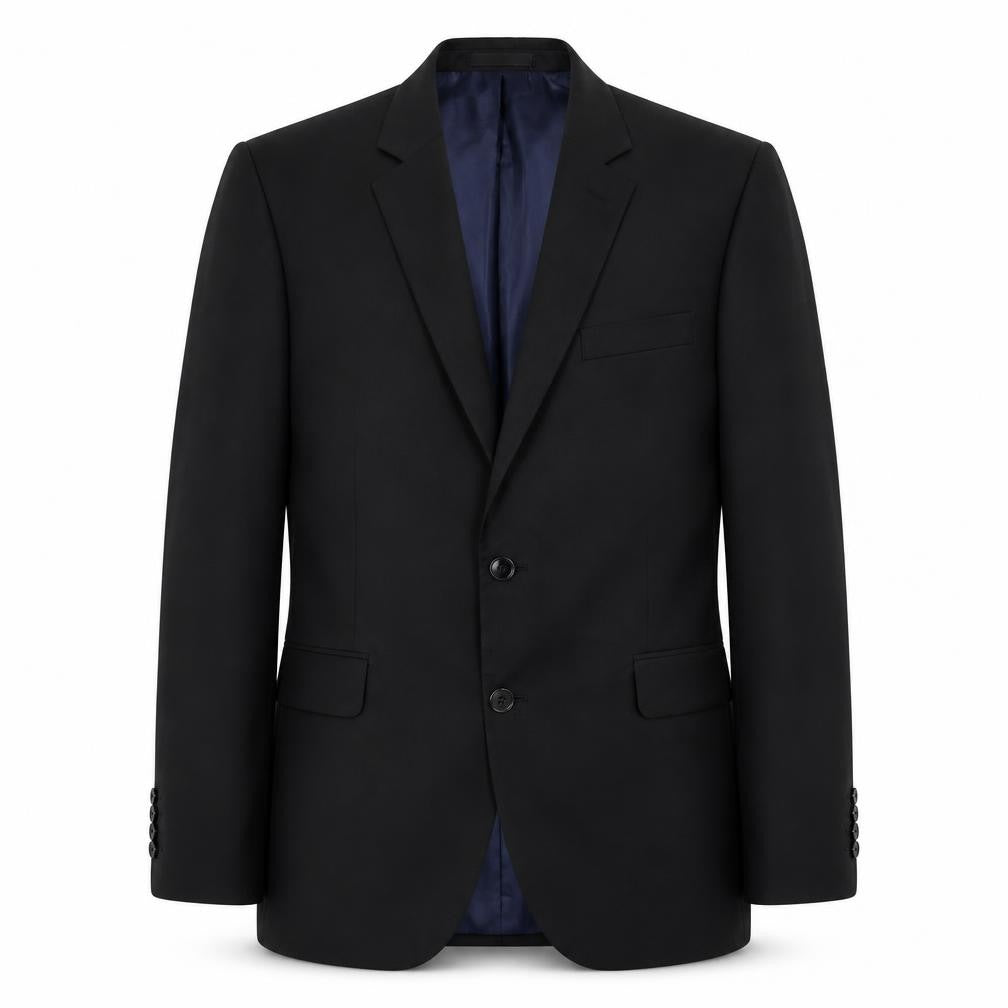 John Lewis Mens Black Polyester Jacket Suit Jacket Size 42 Regular