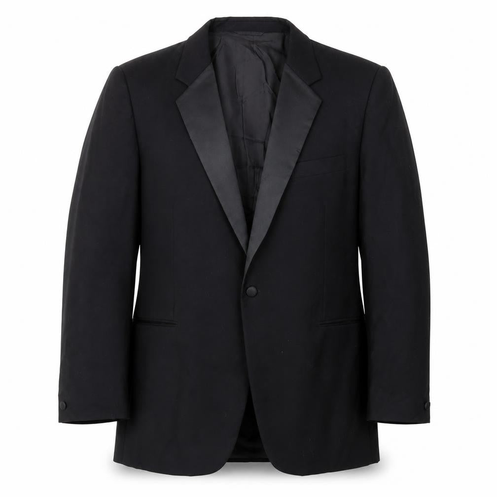 St.michael Mens Black Wool Jacket Suit Jacket Size 42 Regular - Inside pockets