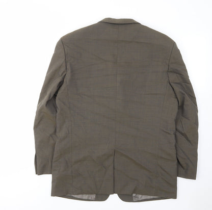Next Mens Brown Wool Jacket Suit Jacket Size 40 Regular - Inside pockets