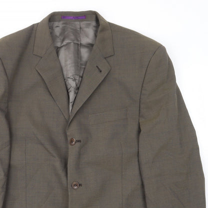 Next Mens Brown Wool Jacket Suit Jacket Size 40 Regular - Inside pockets