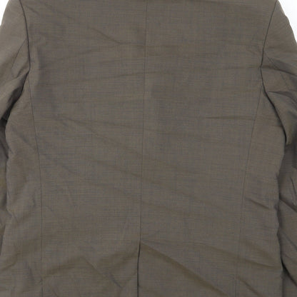 Next Mens Brown Wool Jacket Suit Jacket Size 40 Regular - Inside pockets