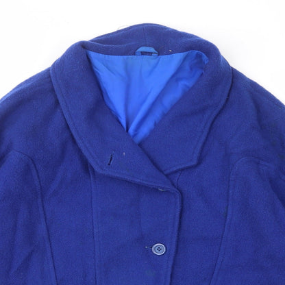 Littlewoods Womens Blue Jacket Size 12 Button - Pockets, Collared