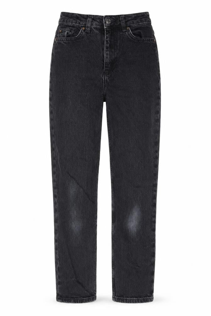 Denim & Co. Womens Black Cotton Straight Jeans Size 6 L27 in Regular Zip - Pockets, Belt Loops