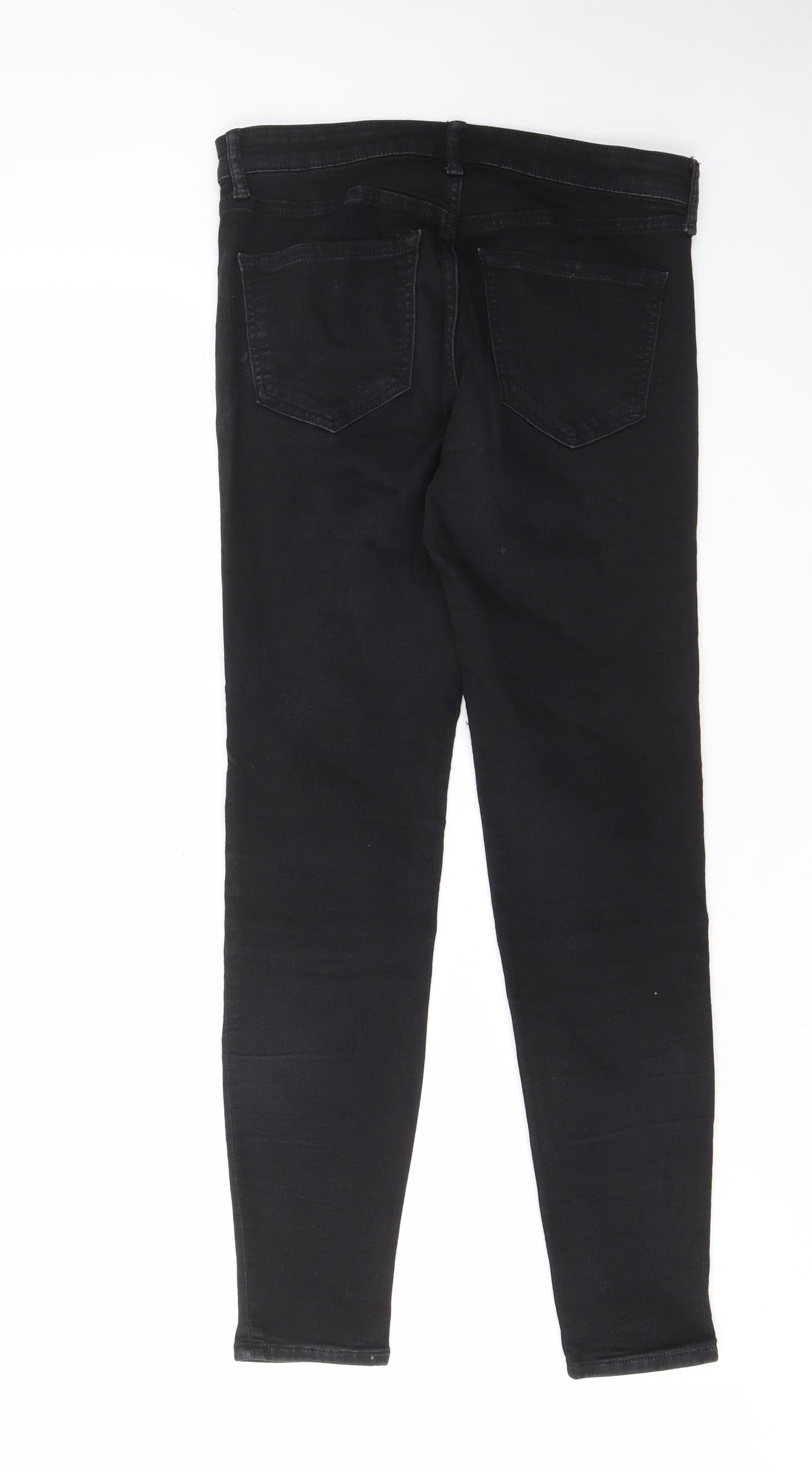 Gap Womens Black Cotton Skinny Jeans Size 10 L27 in Regular Zip - Pockets, Belt Loops