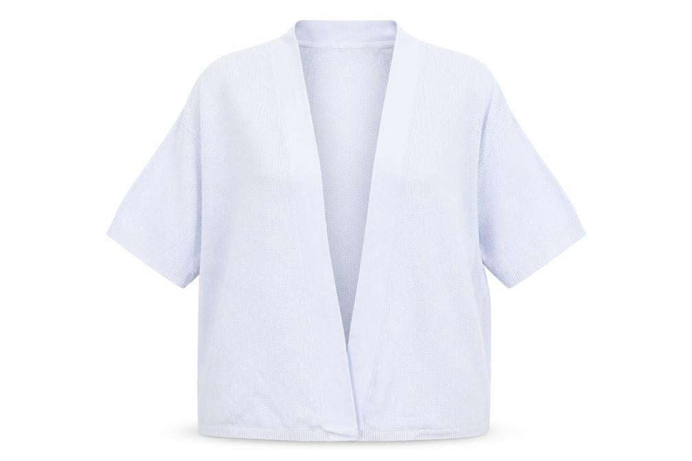 Monsoon Womens Blue Round Neck Cotton Cardigan Jumper Size S