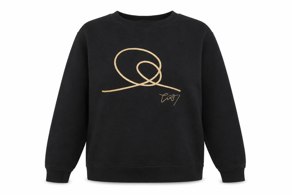 TW Seven Womens Black Cotton Pullover Sweatshirt Size XS Pullover