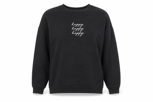 New Look Womens Black Cotton Pullover Sweatshirt Size S Pullover
