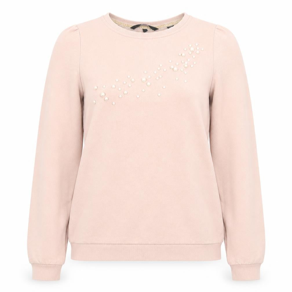 VERO MODA Womens Pink Polyester Pullover Sweatshirt Size S Pullover - Pearls