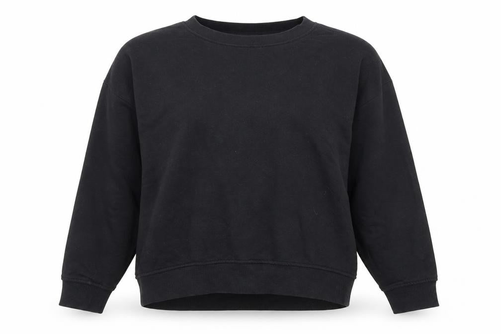 H&M Womens Black Cotton Pullover Sweatshirt Size M Pullover