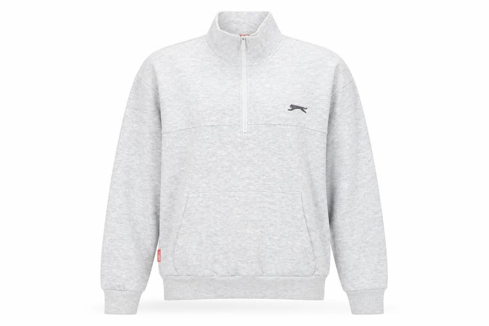 Slazenger Womens Grey Polyester Pullover Sweatshirt Size S Zip