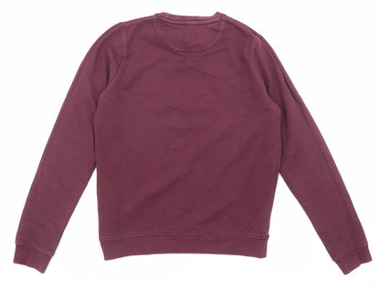 Back view of GANT women’s purple cotton pullover sweatshirt, size S, pullover