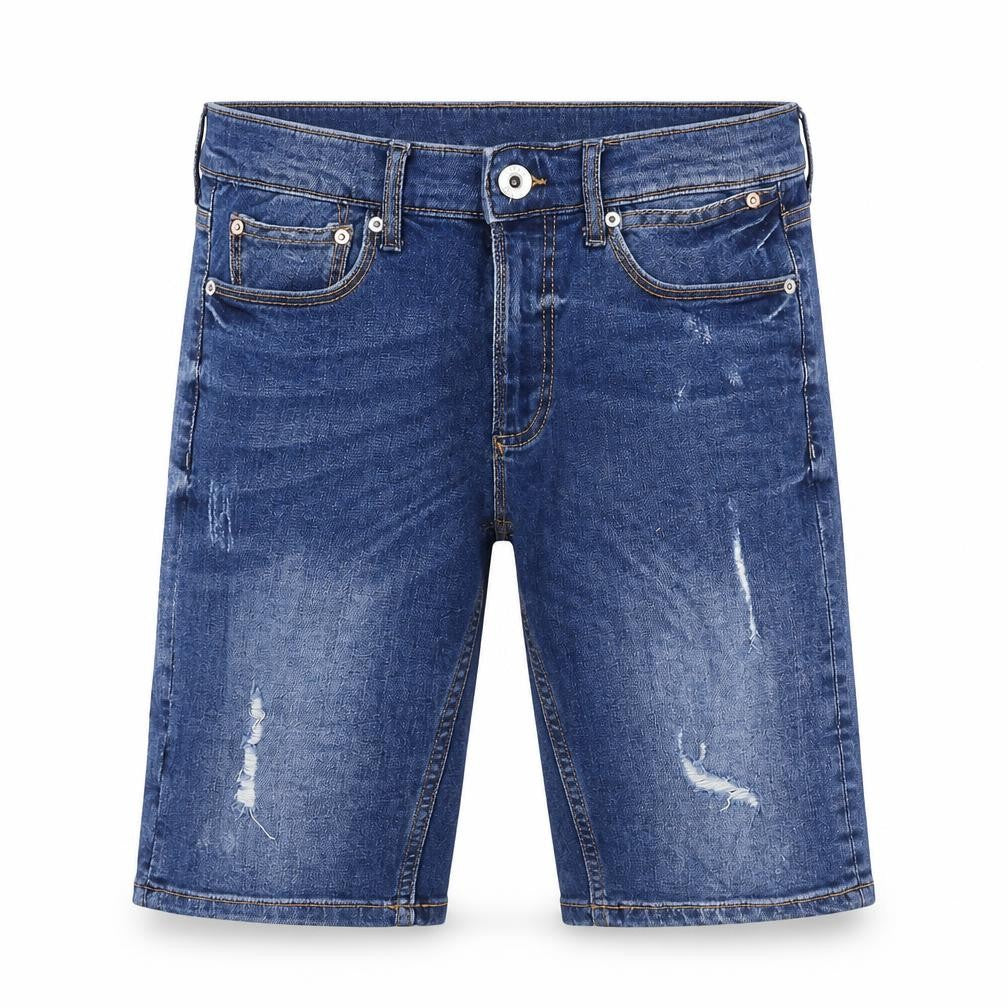 River Island Mens Blue Cotton Bermuda Shorts Size 28 in L11 in Regular Zip