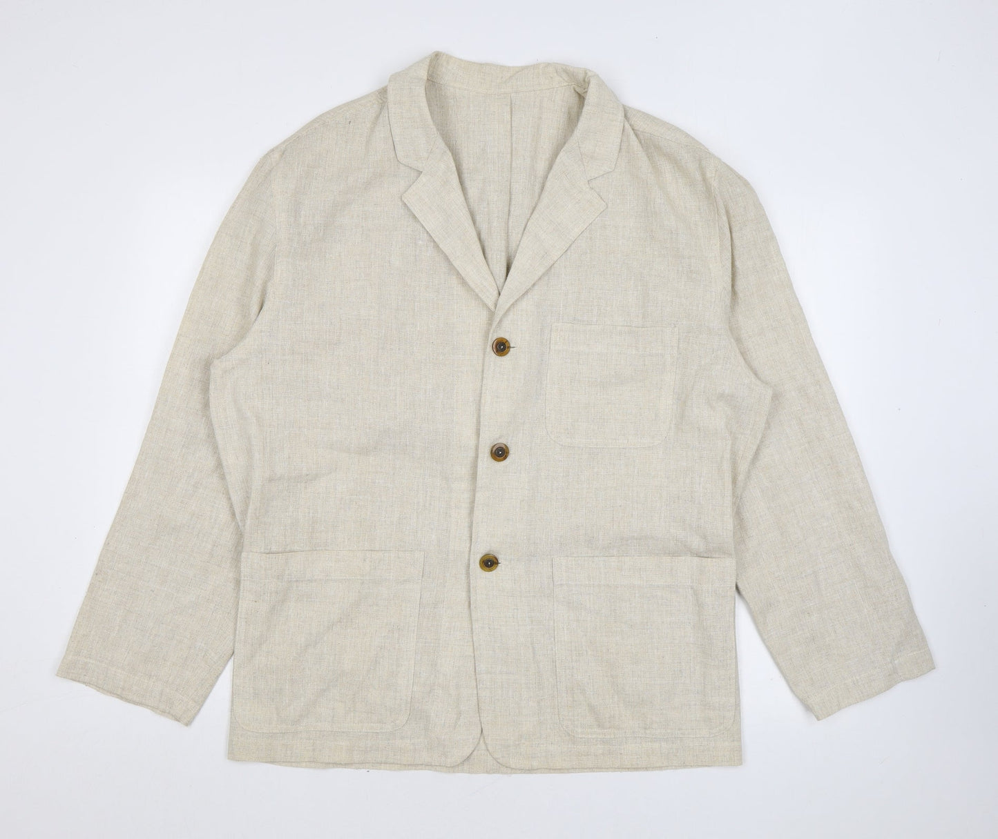 Best-Way Womens Beige Polyester Jacket Suit Jacket Size 12
