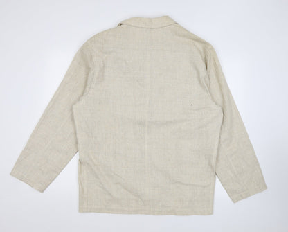 Best-Way Womens Beige Polyester Jacket Suit Jacket Size 12