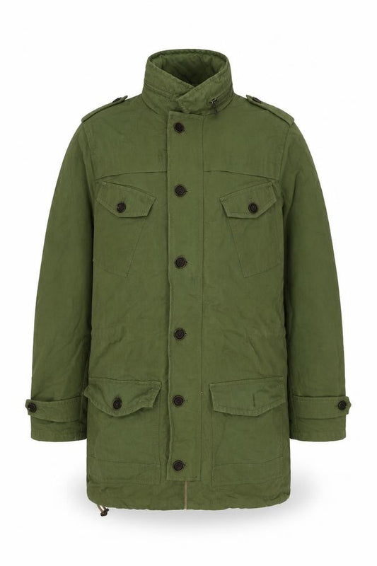 Heritage Mens Green Overcoat Coat Size M Zip