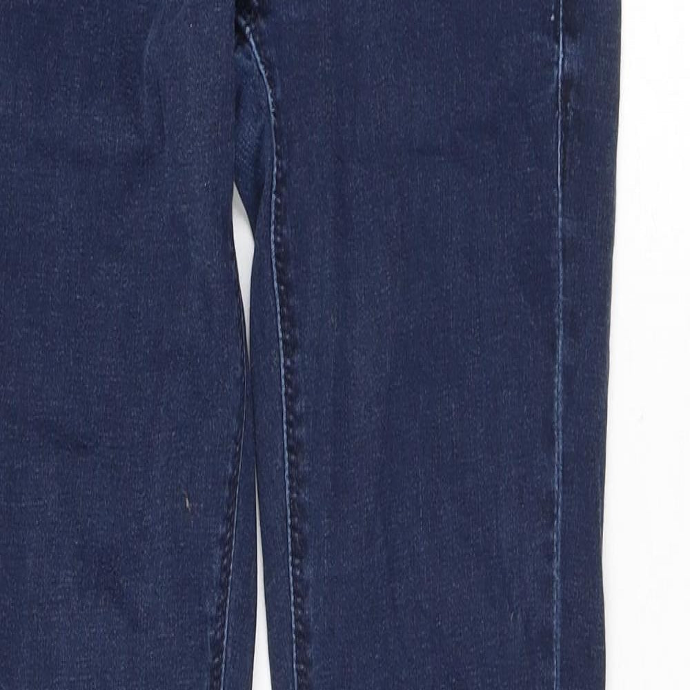 Topshop Womens Blue Cotton Skinny Jeans Size 26 L30 in Regular Zip