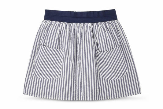 BDG Womens Blue Striped Polyester A-Line Skirt Size S - Pockets