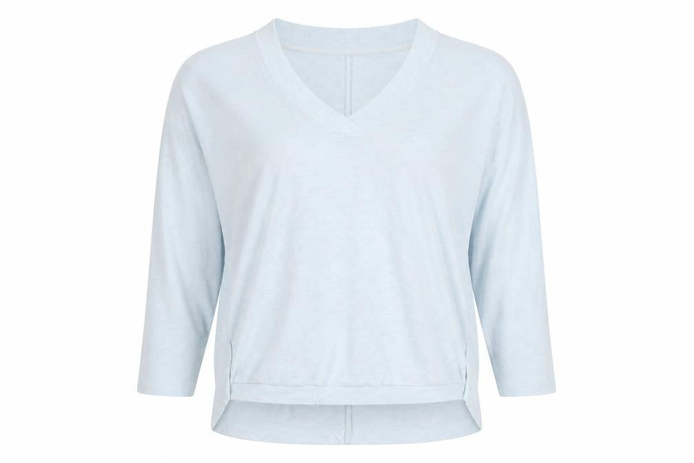 Lou & Grey Womens Blue V-Neck Viscose Pullover Jumper Size M