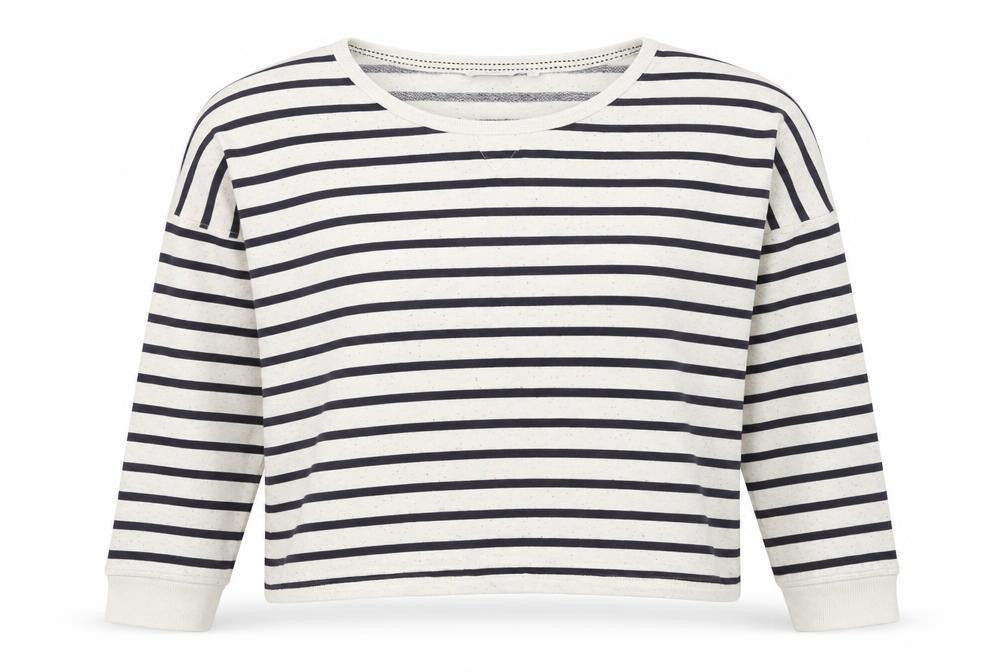 New Look Womens Multicoloured Striped Cotton Pullover Sweatshirt Size 14 Pullover
