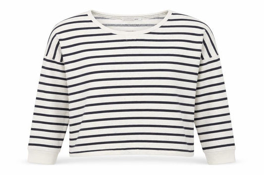 New Look Womens Multicoloured Striped Cotton Pullover Sweatshirt Size 14 Pullover