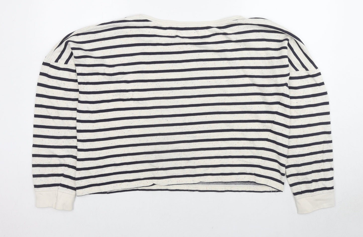 New Look Womens Multicoloured Striped Cotton Pullover Sweatshirt Size 14 Pullover