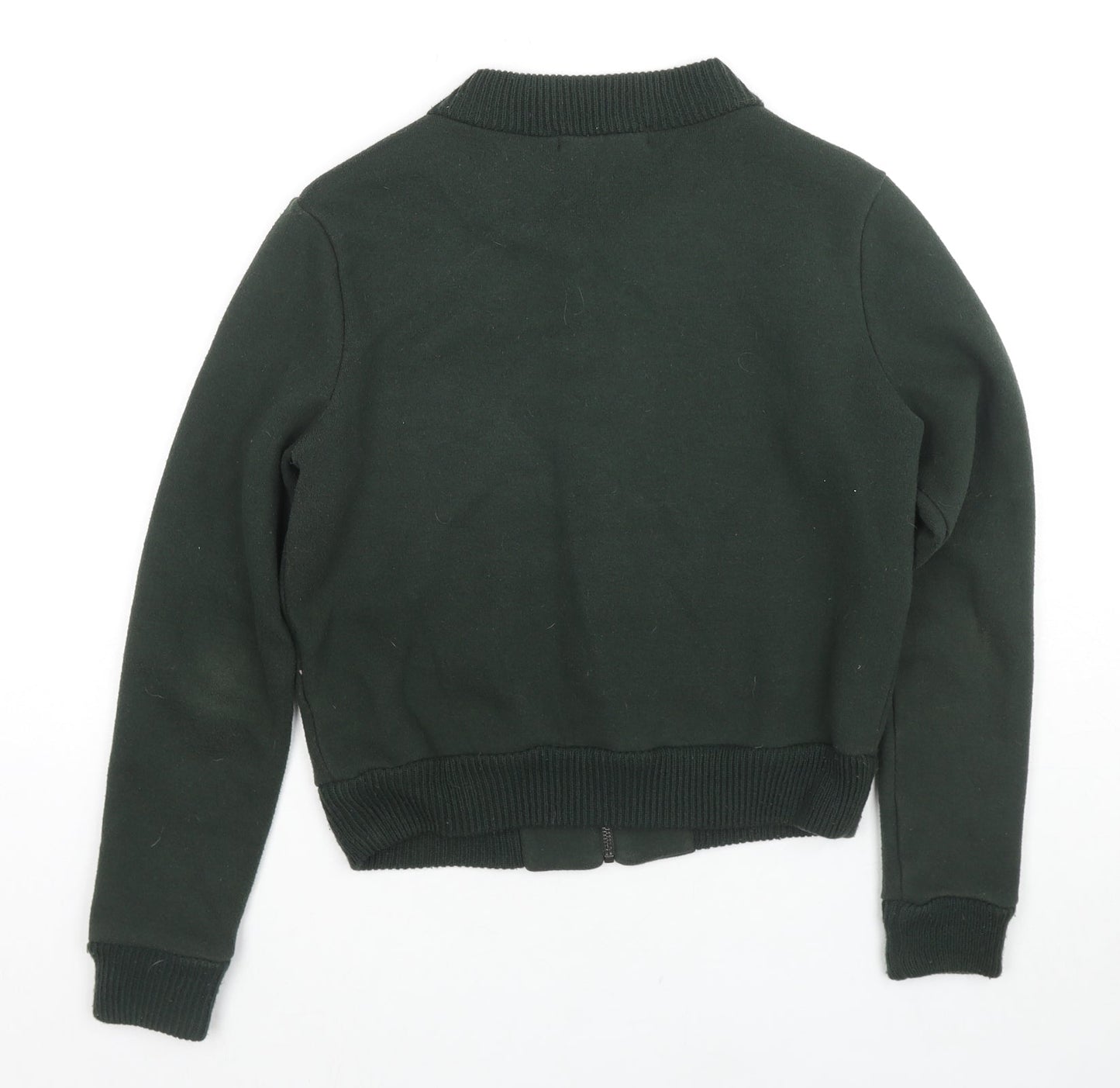 Marks and Spencer Womens Green Polyester Full Zip Hoodie Size S Pullover