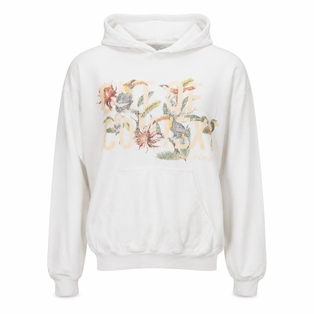 Out Of Context Womens White Cotton Pullover Sweatshirt Size M Pullover - Floral Logo